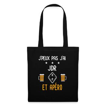 je peux pas jdr jeu de rôle - Sac en tissu - noir - Devant