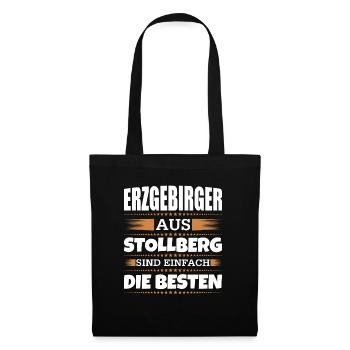 Erzgebirger aus Stollberg - Stoffbeutel - Schwarz - Vorne