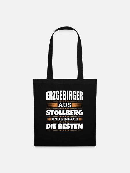 Erzgebirger aus Stollberg - Stoffbeutel - Schwarz