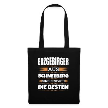 Erzgebirger aus Schneeberg - Stoffbeutel - Schwarz - Vorne