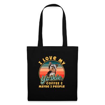 Yorkshire Terrier Yorkie Dog Cadeau - Sac en tissu - noir - Devant