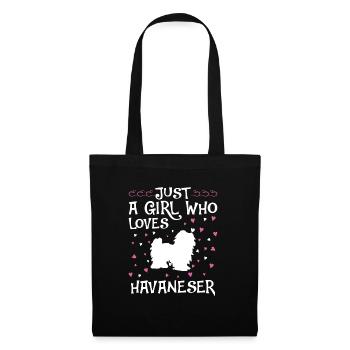 Propriétaire de chien de chien havanais - Sac en tissu - noir - Devant