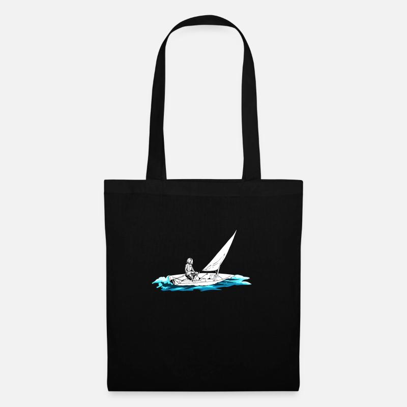 Sailing Sailboat - Tote Bag - black