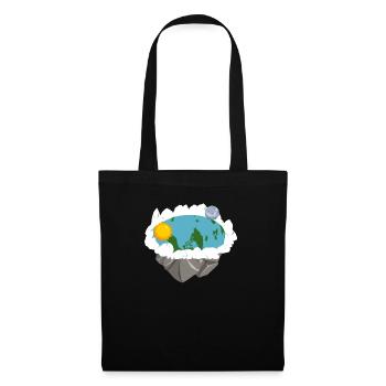 Flat Earth Society Théorie du complot Flat Earther - Sac en tissu - noir - Devant
