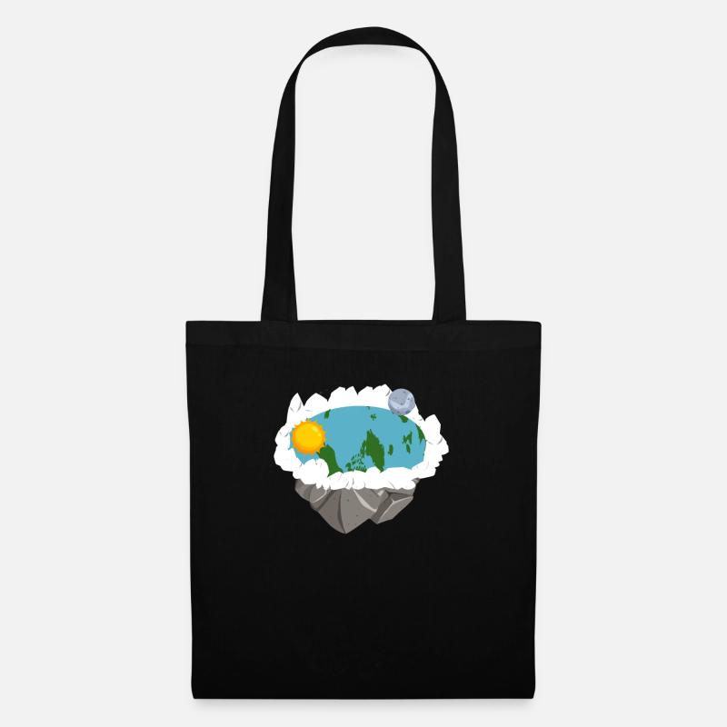 Flat Earth Society Verschwörungstheorie Flat Earther - Stoffbeutel - Schwarz