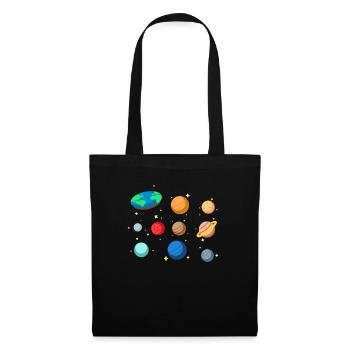 Flat Earth Society Théorie du complot Flat Earther - Sac en tissu - noir - Devant