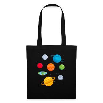 Flat Earth Society Théorie du complot Flat Earther - Sac en tissu - noir - Devant