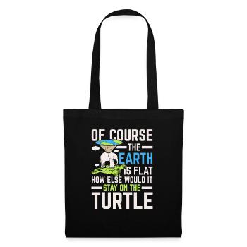 Flat Earth Society Théorie du complot Flat Earther - Sac en tissu - noir - Devant