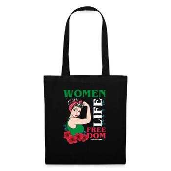 Liberté de vie des femmes - Femmes iraniennes mignonnes - Sac en tissu - noir - Devant