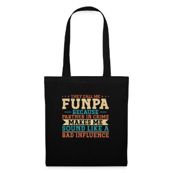 Sie Nennen Mich Funpa Dad Opa Vatertag - Stoffbeutel - Schwarz - Vorne