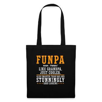 Funpa-definition Wie Opa, Nur Cooler - Stoffbeutel - Schwarz - Vorne