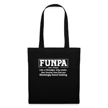 Funpa-definition Wie Opa, Nur Cooler - Stoffbeutel - Schwarz - Vorne