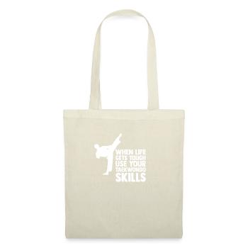 Taekwondo Kampfsport Geschenkidee Tae Kwon Do - Stoffbeutel - Natur - Vorne