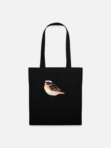 Braunkehlchen Vogel des Jahres Braunkehlchen - Stoffbeutel - Schwarz