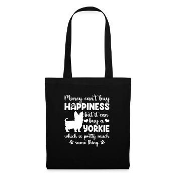 Yorkshire Terrier Yorkie Dog Cadeau - Sac en tissu - noir - Devant