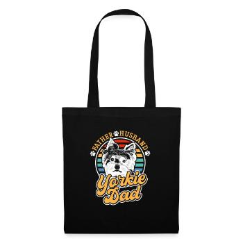 Yorkshire Terrier Yorkie Dog Cadeau - Sac en tissu - noir - Devant