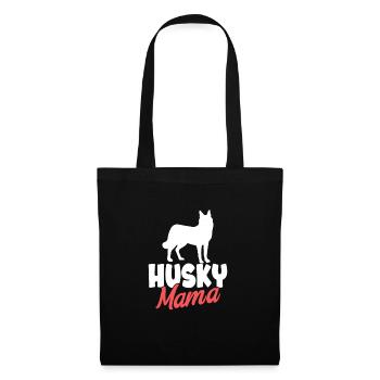 Husky Dog Dog Propriétaire de chien - Sac en tissu - noir - Devant
