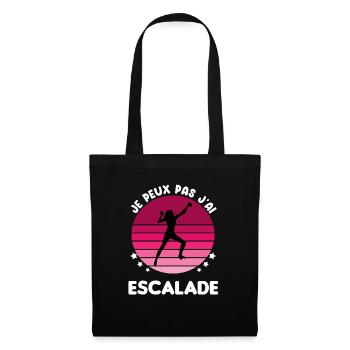 je peux pas j'ai escalade vintage femme - Sac en tissu - noir - Devant