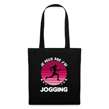 je peux pas j'ai jogging vintage femme - Sac en tissu - noir - Devant