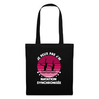 je peux pas j'ai natation vintage femme - Sac en tissu - noir - Devant