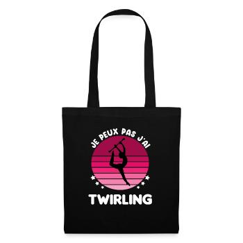 je peux pas j'ai twirling vintage femme - Sac en tissu - noir - Devant