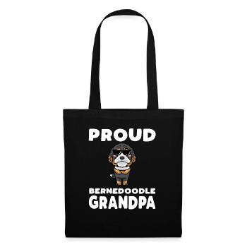 Bernedoodle Dog - Tote Bag - black - Front