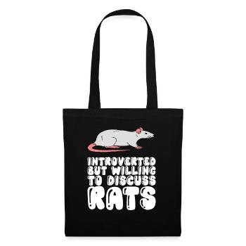 Introverti parlant des rats - Sac en tissu - noir - Devant