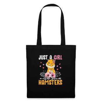 just girls who loves hamster - Sac en tissu - noir - Devant