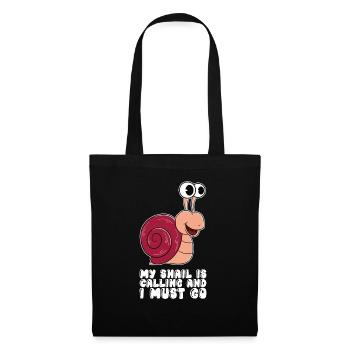 My snail is calling and I have to go - Tote Bag - black - Front