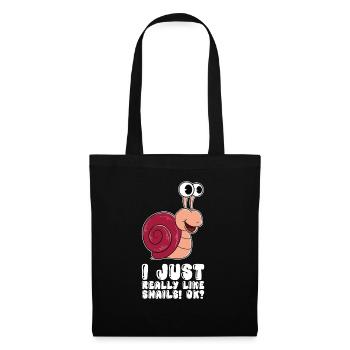 I just like snails very much - Tote Bag - black - Front