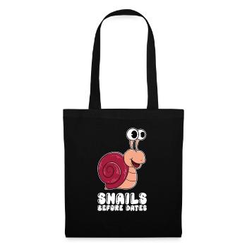 Snails before dates - Tote Bag - black - Front
