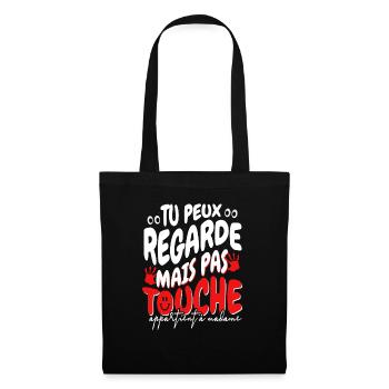 Valentines Day Femme Humour Saint - Sac en tissu - noir - Devant