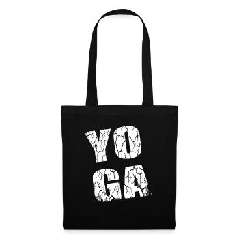 Yoga White Grung Obliquely Fitness Health - Tote Bag - black - Front