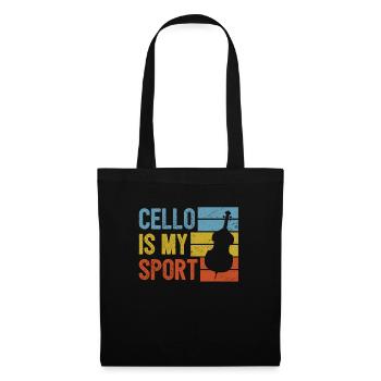 Violoncelle Drôle Cadeau Alto - Sac en tissu - noir - Devant