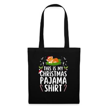 Christmas Pajamas Pajamas Sleepshirt - Tote Bag - black - Front