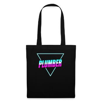 Plumbing Plumber 80s 90s Retro - Stoffbeutel - Schwarz - Vorne