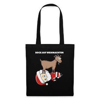 Bock Auf Weihnachten - Stoffbeutel - Schwarz - Vorne