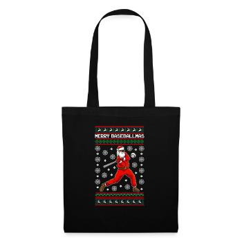 Santa Claus playing baseball - Tote Bag - black - Front