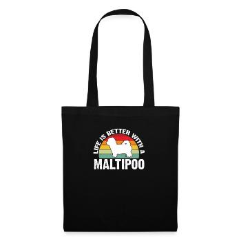 Maltipoo Family Dog Gift - Tote Bag - black - Front