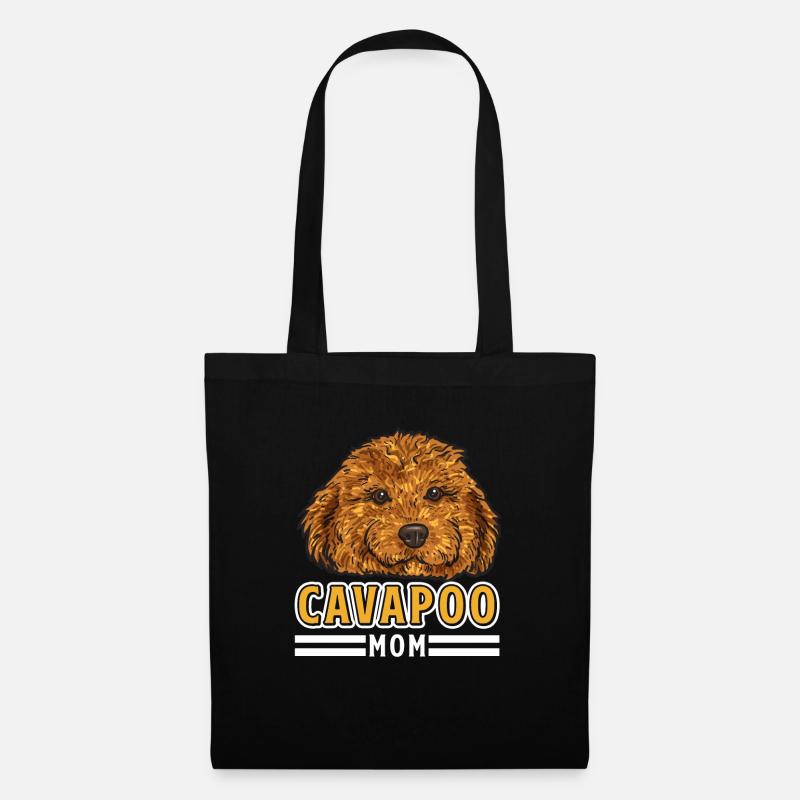 Cavapoo Cavoodle Capoodle Hund - Stoffbeutel - Schwarz