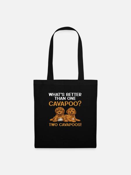 Cavapoo Cavoodle Capoodle Hund - Stoffbeutel - Schwarz