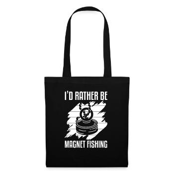 Magnet Fisherman Magnetic Fishing Treasure Hunt - Tote Bag - black - Front