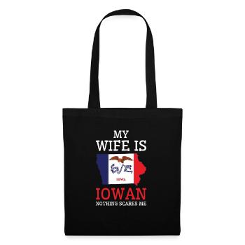 Nichts macht mir Angst Iowan Frau Iowa - Stoffbeutel - Schwarz - Vorne