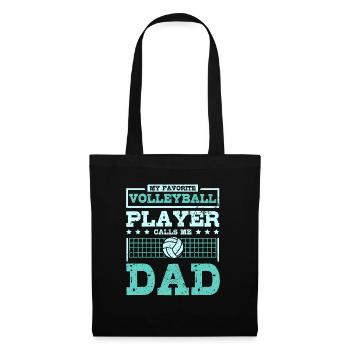 My favorite volleyball player calls me dad - Stoffbeutel - Schwarz - Vorne