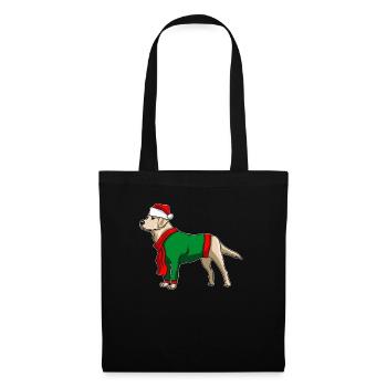 Labrador with Christmas Hat Christmas Costume - Tote Bag - black - Front