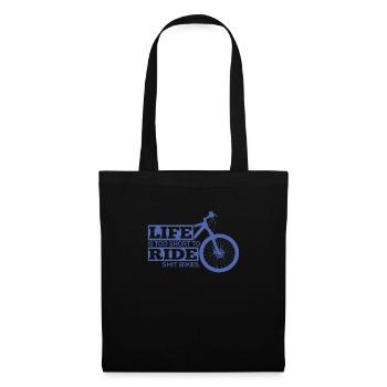 Chemise de vélo La vie est trop courte - Sac en tissu - noir - Devant