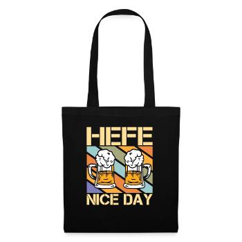 Hefe Nice Day Lustiges Bier Trinker Brauer Alkohol - Stoffbeutel - Schwarz - Vorne
