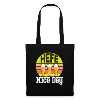 Hefe Nice Day Alkohol Brauer Bierbrauen Bier - Stoffbeutel - Schwarz - Vorne