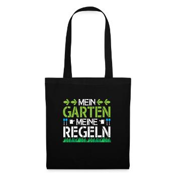 Mon jardin Mes règles Jardinage - Sac en tissu - noir - Devant