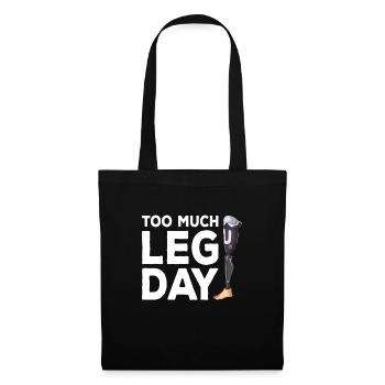 Leg surgery wheelchair lost leg - Tote Bag - black - Front